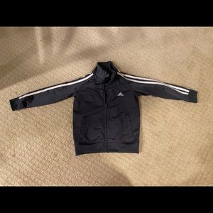 Gray adidas track jacket